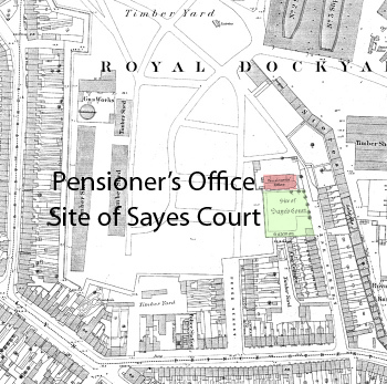 John Evelyn's Sayes Court Estate as it was c1860