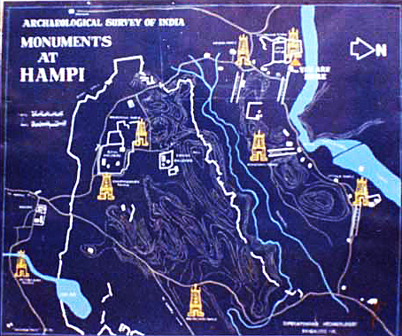 Hampi Vijaynagara Map Plan