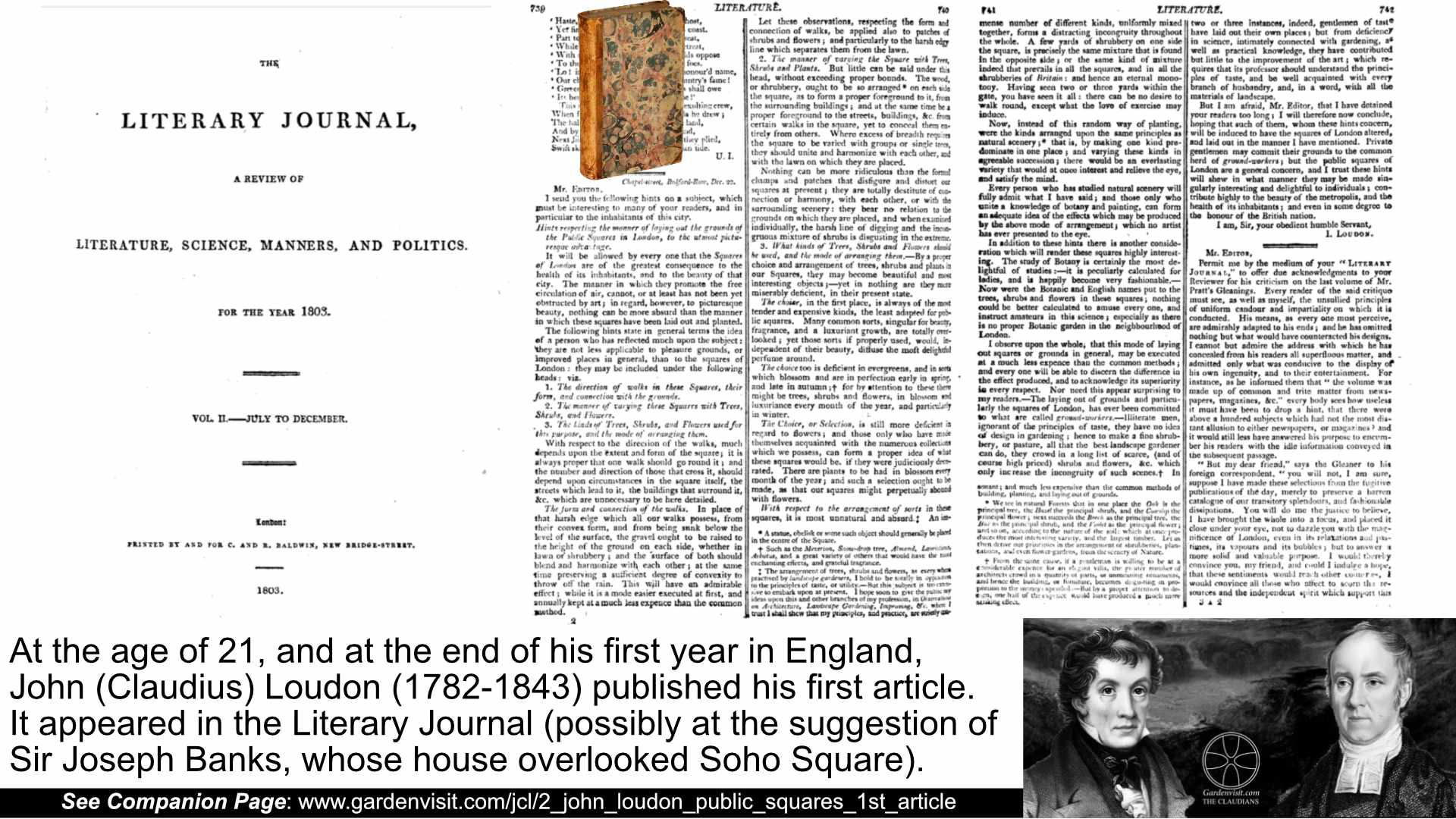 John Claudius Loudon's first article, on Public Squares in London