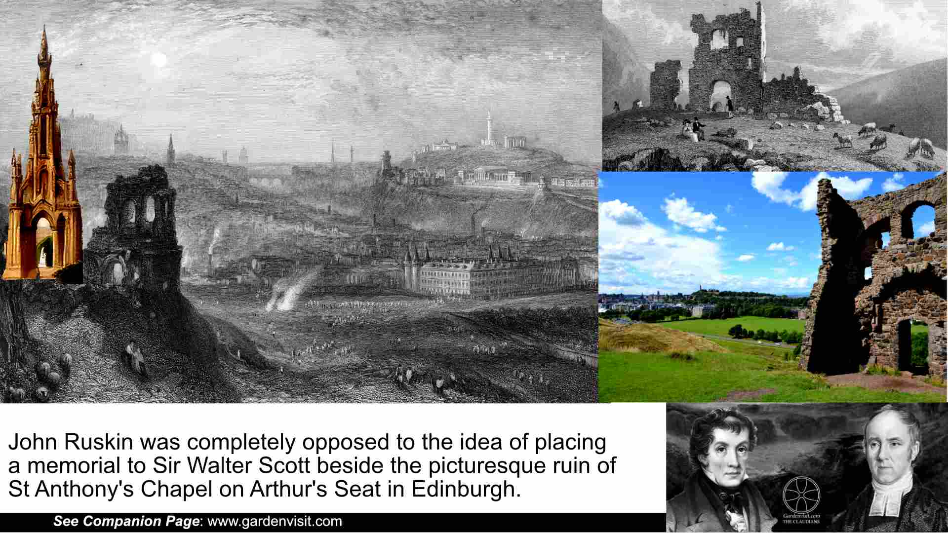 Ruskin's views on siting the Walter Scott Memorial