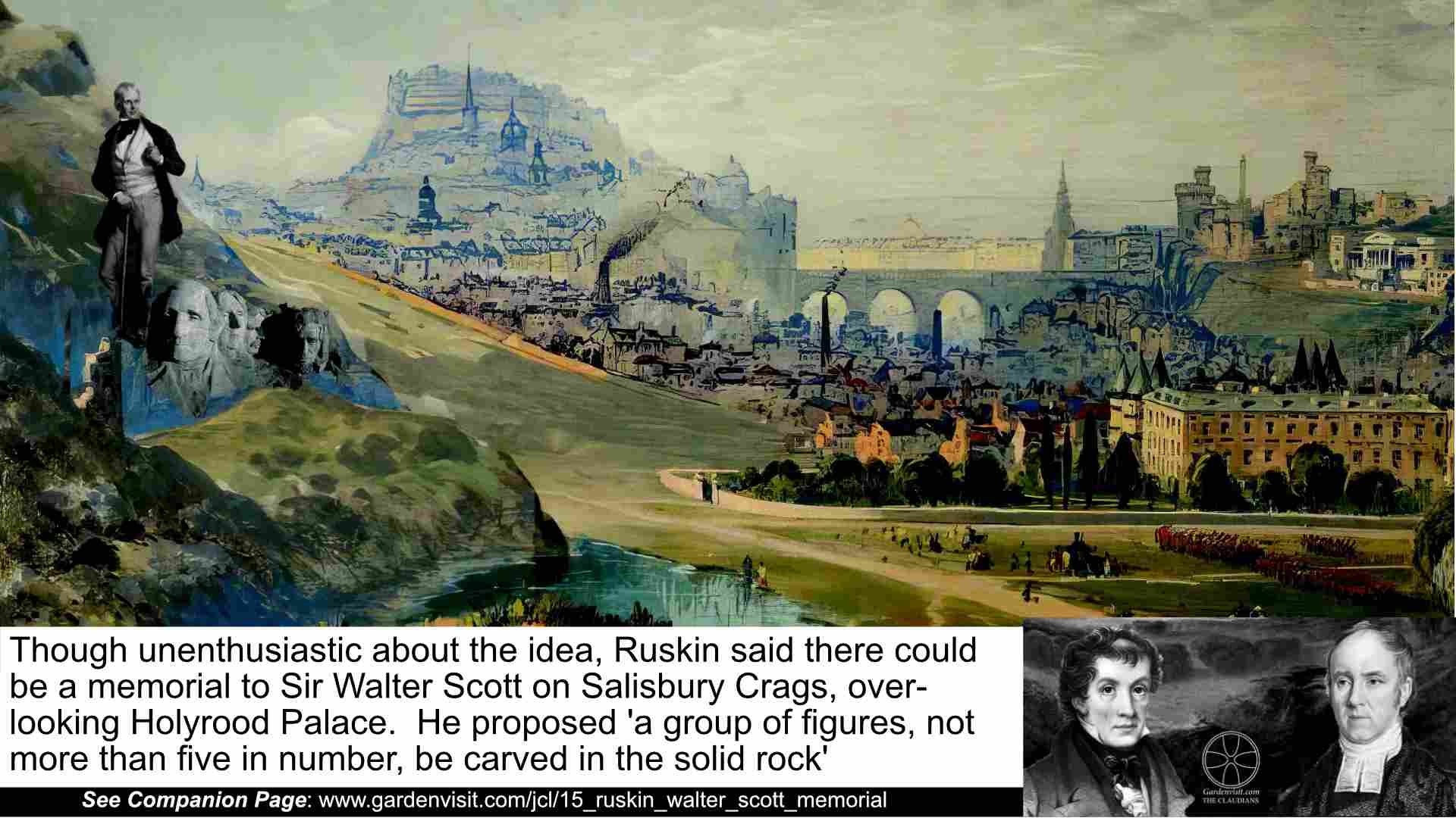 Ruskin Walter Scott Memorial Salisbury Crags Edinburgh