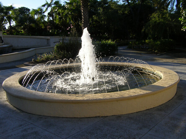 Fountain, American Orchid Society Botanical Garden